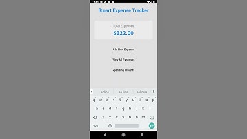 Smart Expense Tracking App with AI Made by Alexander Andrew Wood