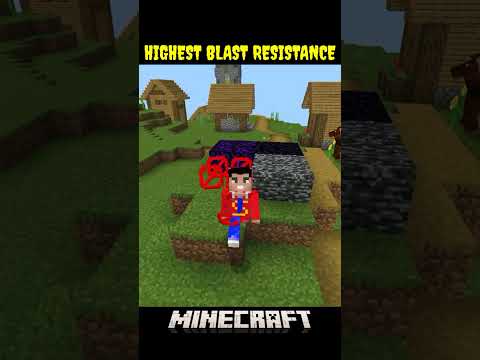 Minecraft Block Blast Resistance Chart