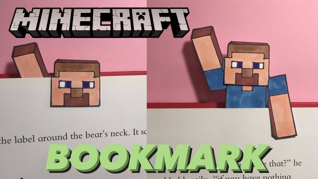 how-to-make-a-paper-minecraft-bookmark-easy-tutorial-youtube