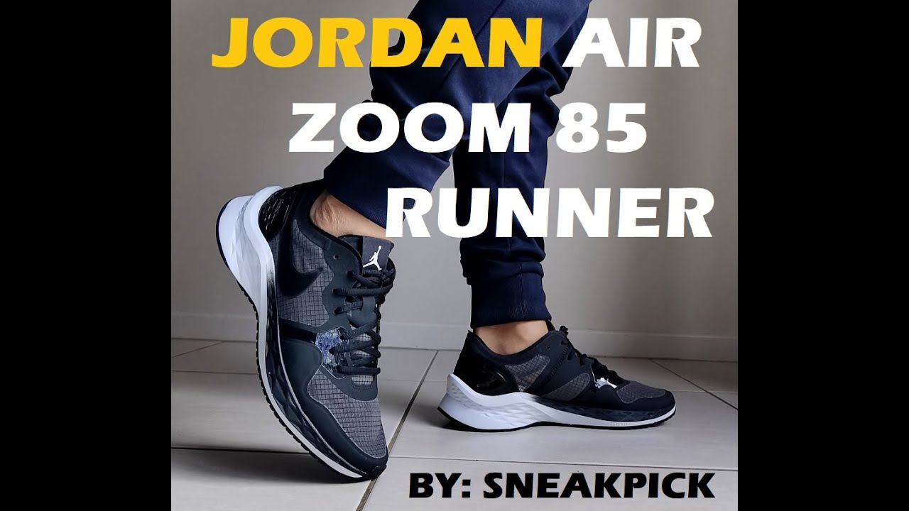 Verdensrekord Guinness Book forsinke gå Jordan Air Zoom 85 Runner (Black/Black-White) - YouTube