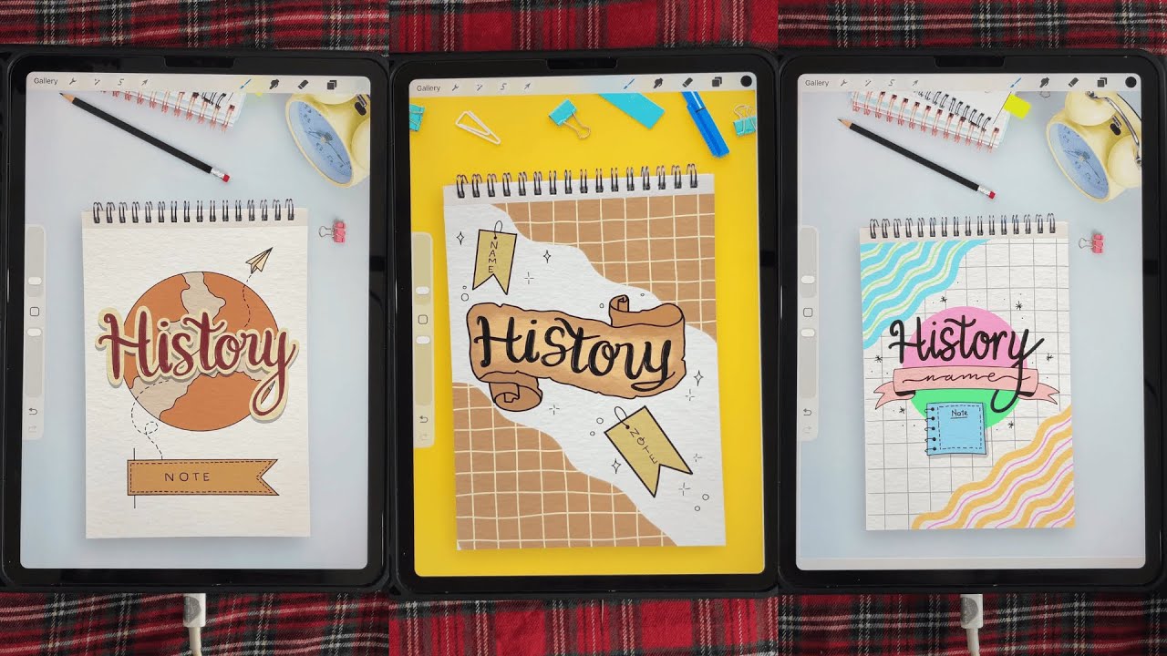 Top 10 Easy & Aesthetic History Notebook Cover Designs 🏺✨ | Digital Front Page