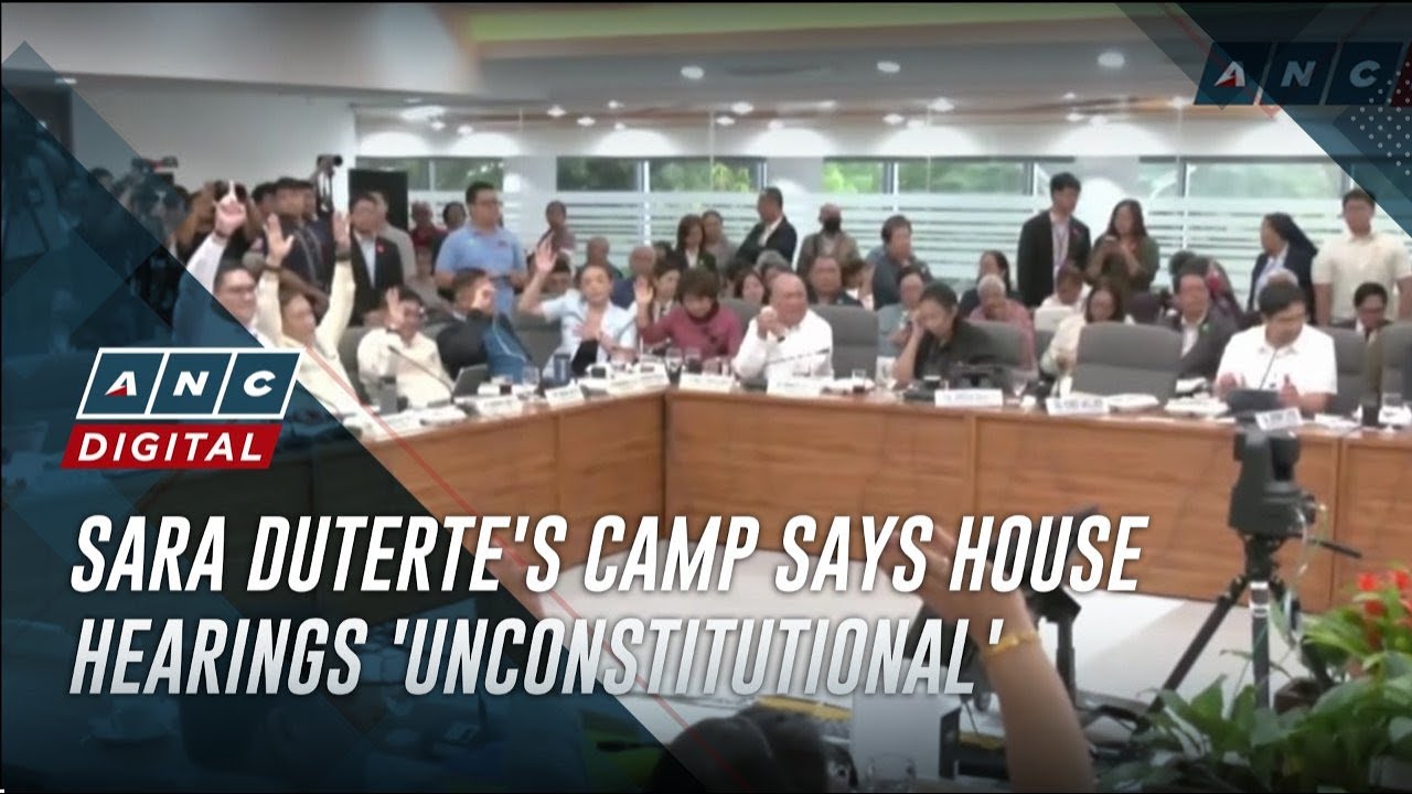 Sara Duterte’s camp says House hearings ‘unconstitution… — Transcript