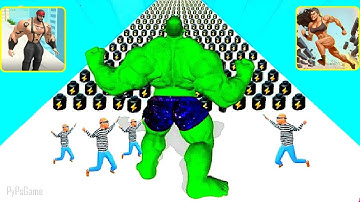 Muscle Rush Hulk gameplay all levels Android,ios NEW update (Level 61 to 65)