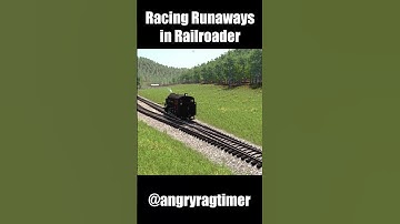 Racing a Runaway Log Train in  #railroader #railroad #railroadgames #train #trains #railway #shorts