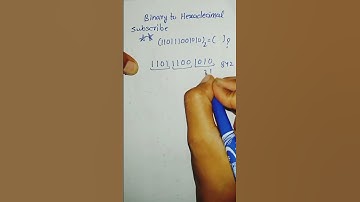 binary to hexadecimal #mca #binarynumber #computerscience#digitalelectronics#numberconversion#shorts