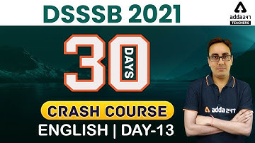 DSSSB 2021 | English #13 | 30 Days Crash Course to Crack DSSSB Exam