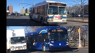 2003 Orion VII 2nd Gen CNG #145 (ex-#7685) on the Bx35 / 2019 New Flyer XD40 #7685 on the Bx36 LTD