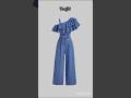 Denim Dream Look ✨💙 | Chic One-Shoulder Jumpsuit Style#outfit #ytshorts