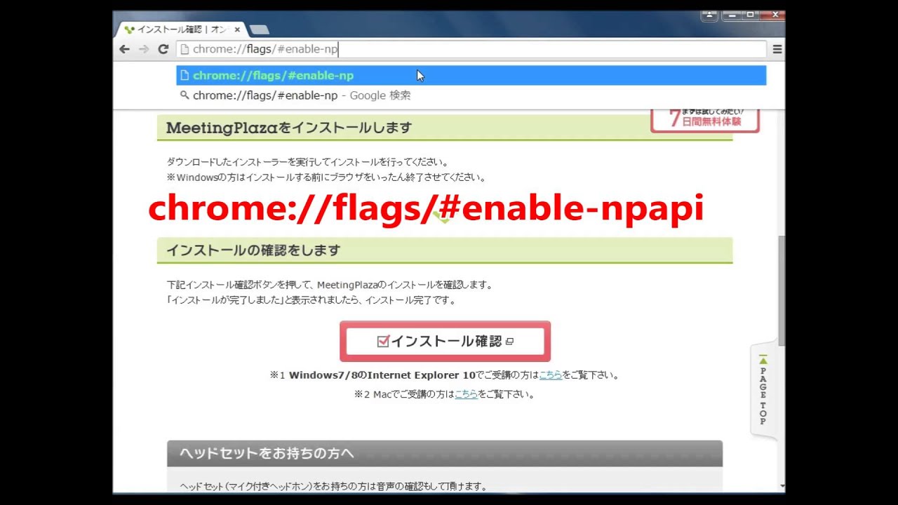 Chrome Npapi有効設定 Youtube