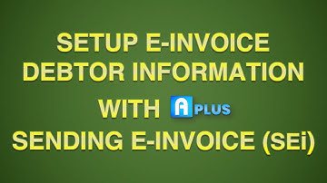 Aplus Software - Sending E-Invoice (SEI) - Setup Debtor Information