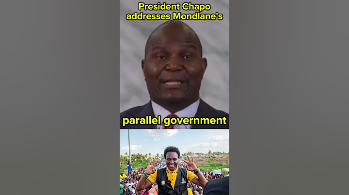 President Chapo discusses Mondlane's 'parallel government