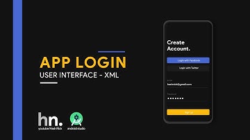Login UI Design Dark theme - Android Studio | Hash Nick