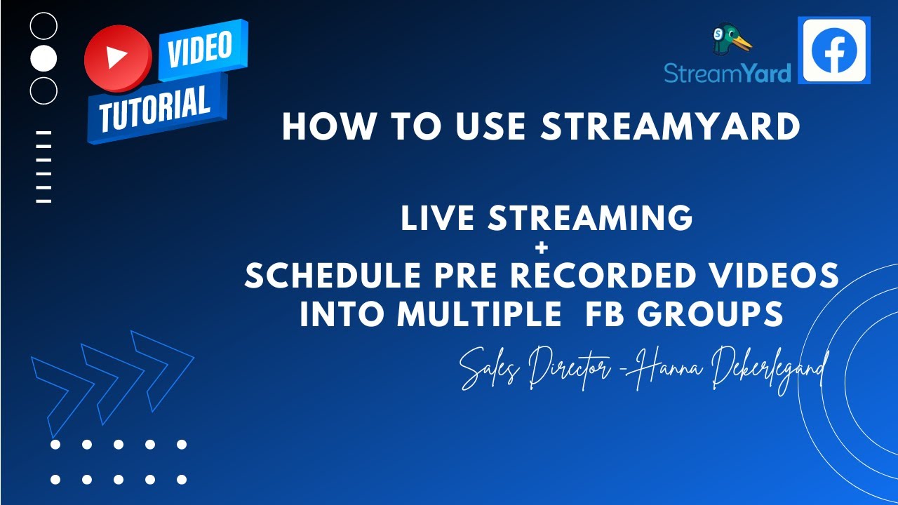 How to Stream Live & Stream Pre Recorded Videos Using Streamyard - YouTube