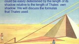 Thales Measures Height of Great Pyramid