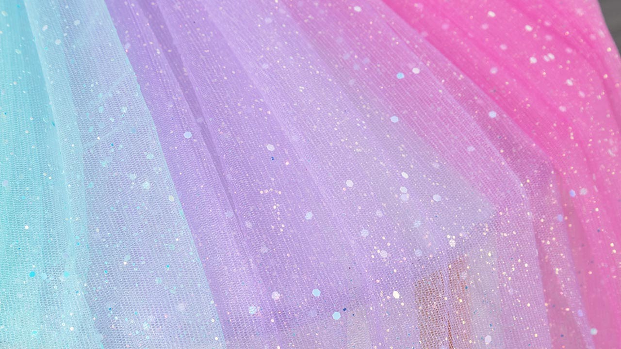 Iridescent Purple Smooth Stretch Glitter Dress Fabric - OneYard