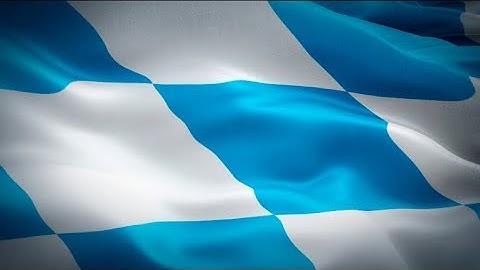 Bavaria flag closeup 1080p Full HD 1920X1080 footage video waving in wind. ‎Germany‎ flag Full HD