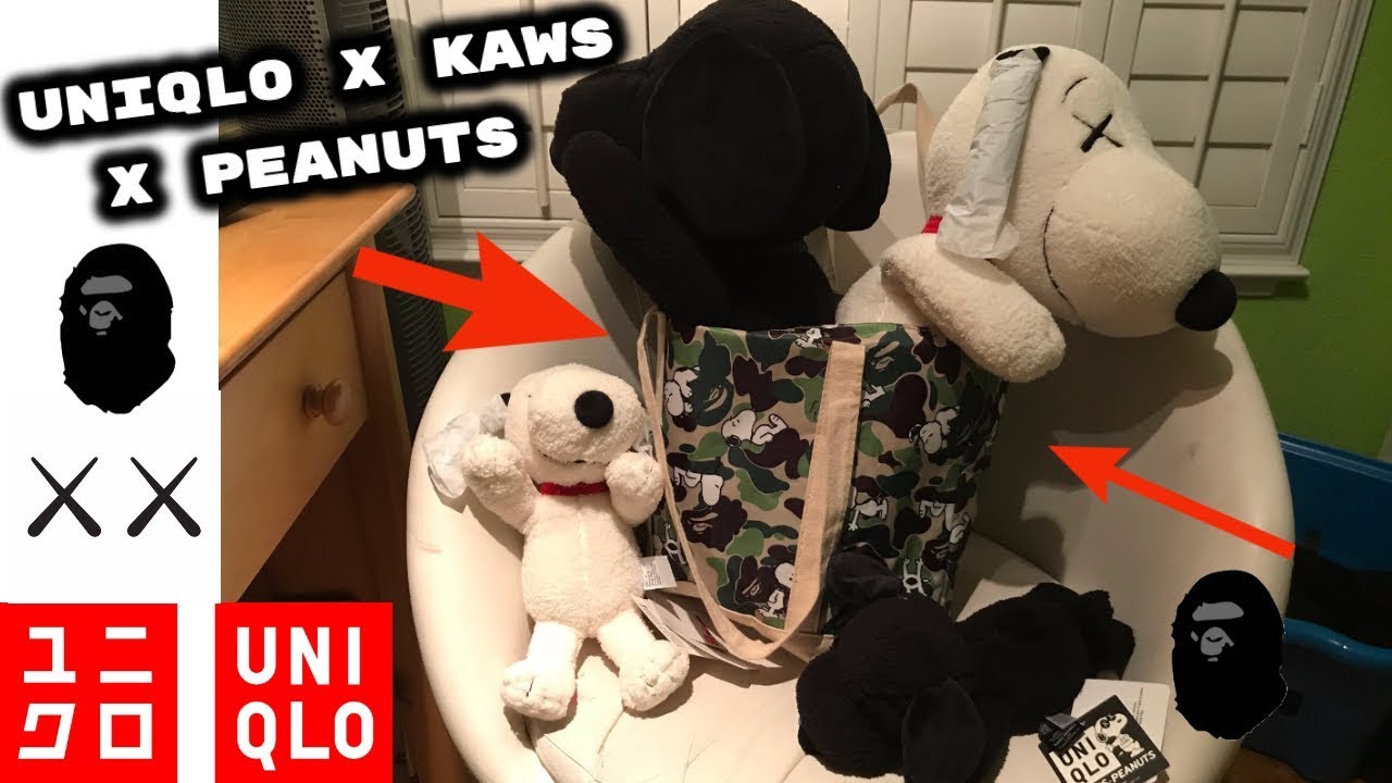 Uniqlo Kaws Peanuts Snoopy Plush Toy and Clothes 