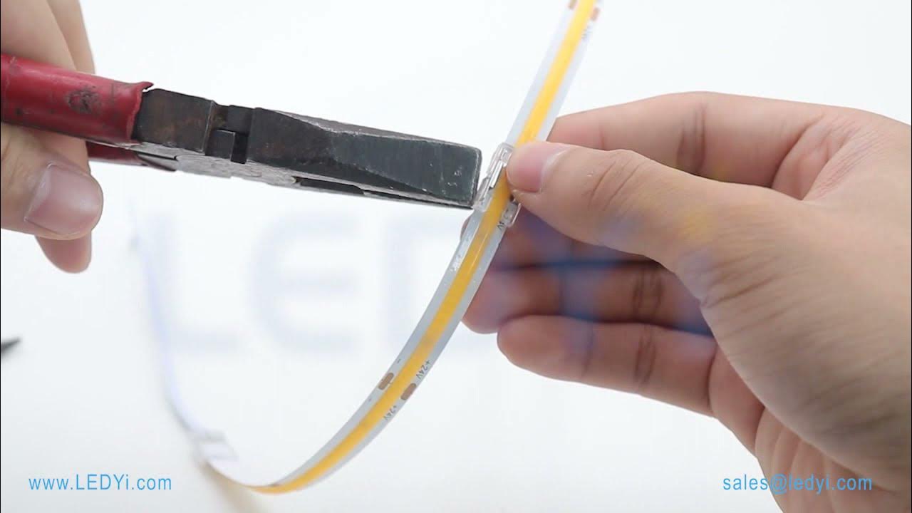 How to cut, connect & power COB LED Strip Lighting YouTube