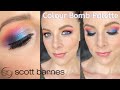 SCOTT BARNES COLOUR BOMB EYESHADOW PALETTE RAINBOW LOOK | Full bright eye tutorial with Color Bomb
