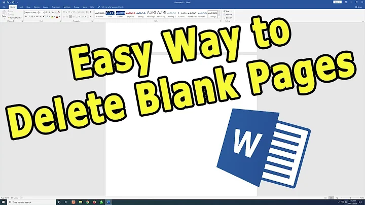 How to Remove Blank Pages in MS Word (2020)