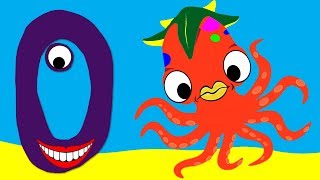 Abc Alfabe Ile İngilizce Öğreniyoruz - O Harfi Octopus