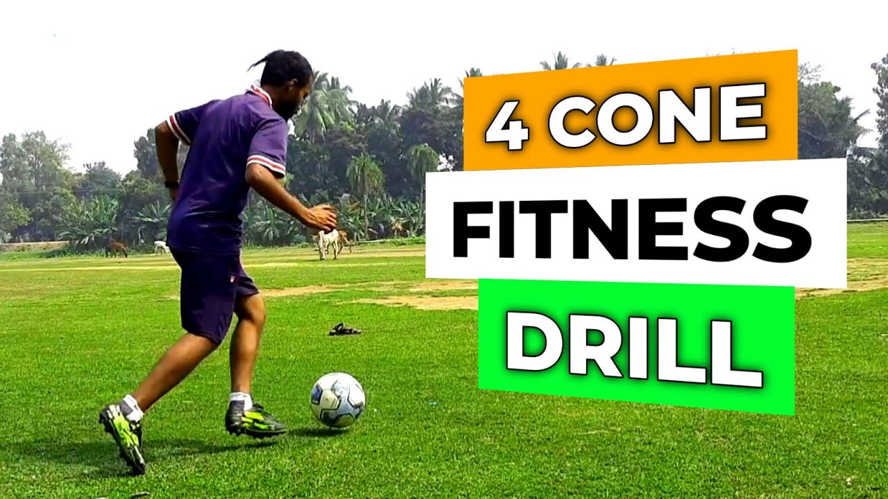 4 Cone Fitness Drill With a Football Drills To Improve Your Stamina in