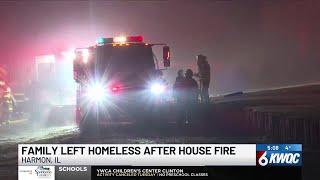 Family left homeless after Harmon fire