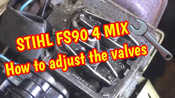 Stihl FS90 , 4 Mix ( How to adjust the valves ) valve adjustment , KM 🔧⚙️🔩