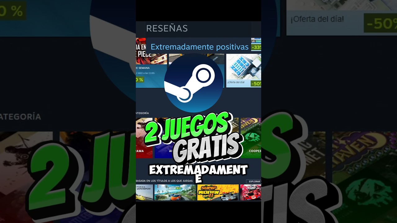 2 Juegos Gratis para siempre, con reseñas extremadamente positivas.#juegosgratis #juegosgratissteam