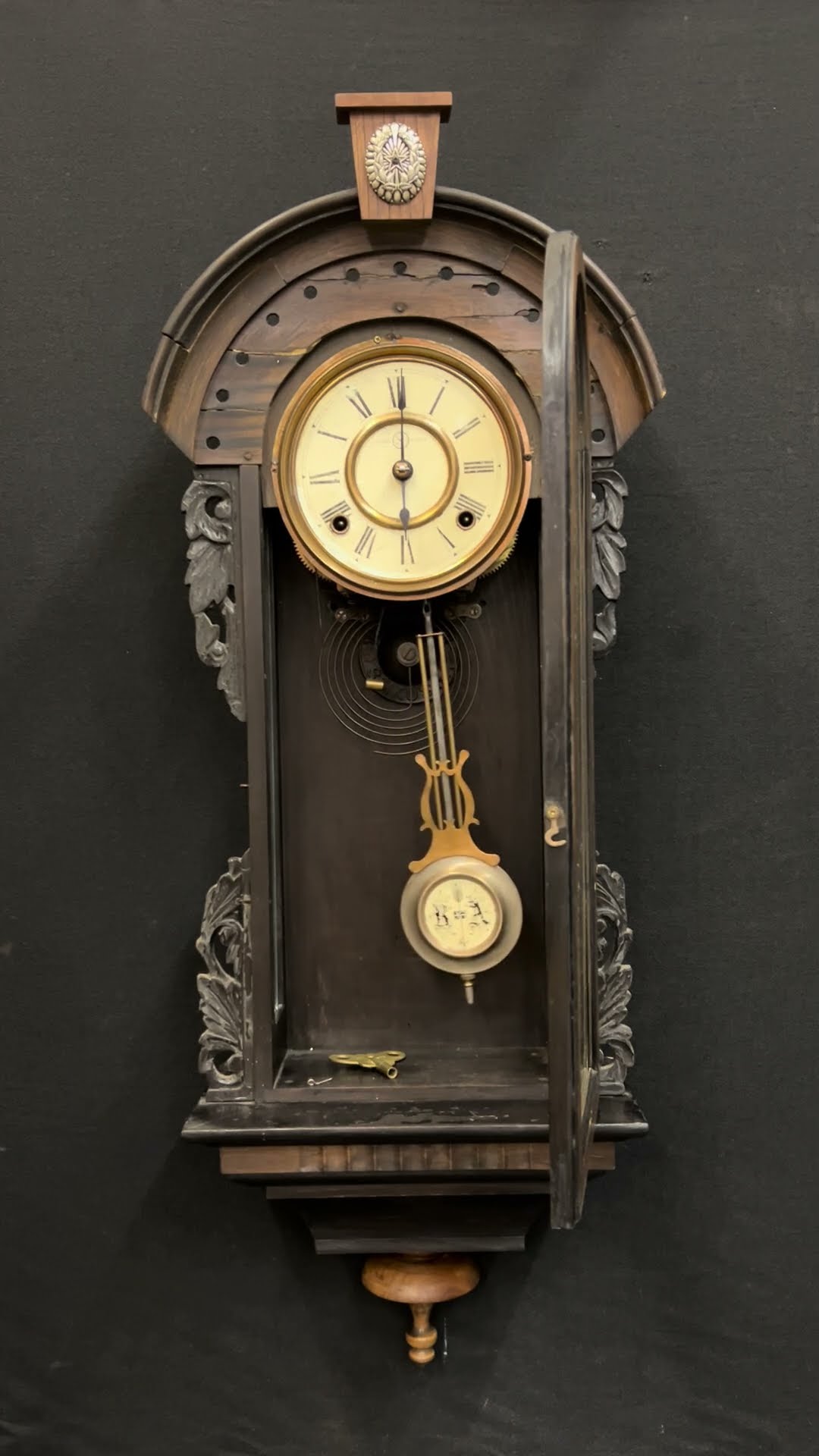 1◇精工舎 大型 振り子時計 ゼンマイ式ボンボン 手巻き鍵巻付 壁掛け