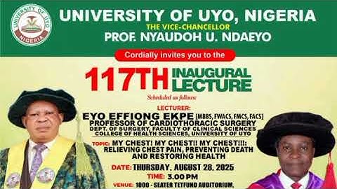 117th Inaugural Lecture Promo