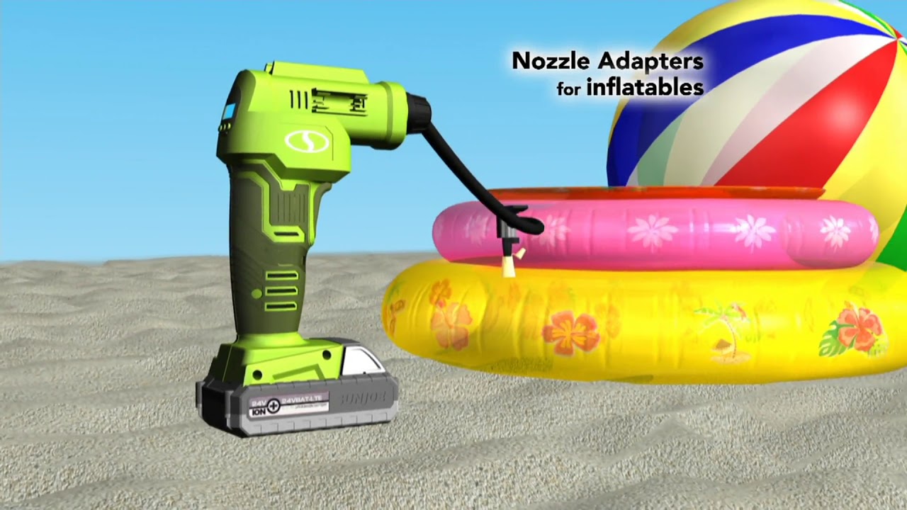 Air Joe iON 24V Cordless Rechargeable Air Compressor w/ Storage Case on