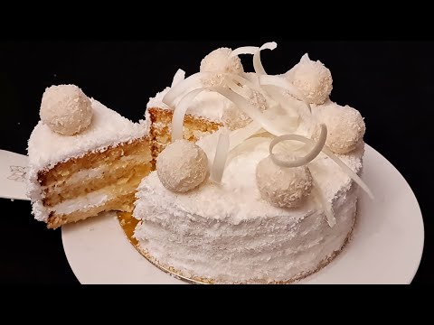 كيكة جوز الهند أطري وألذ طعم ممكن تجربوه بمكونات متوفرة في كل بيت  