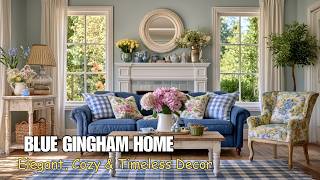 Vintage Shabby Chic Home | Blue Gingham Decorating Ideas for Small Spaces