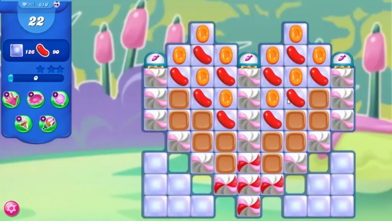 Candy Crush Saga LEVEL 610 NO BOOSTERS (new version) - YouTube