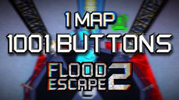 This Flood Escape 2 Map has 1001 Buttons | Straight Run [Crazy] by kirbpoyo3YT