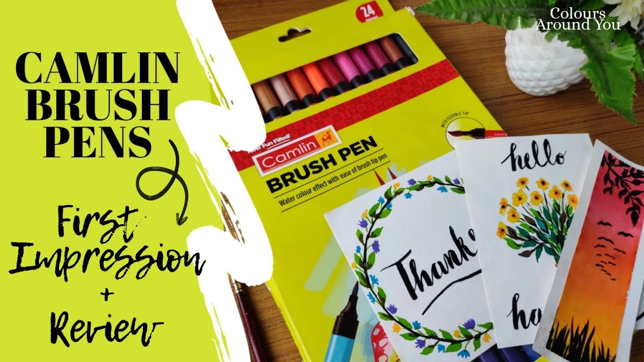 Camlin Brush Pens First impression + review Colours Around You YouTube