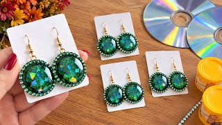 Don’t Throw Away Old CDs! I Made 27 Pairs of Resin Earrings Without a Mold & Sold Them Fast!