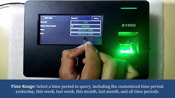 Attendance search option in S1000 Device