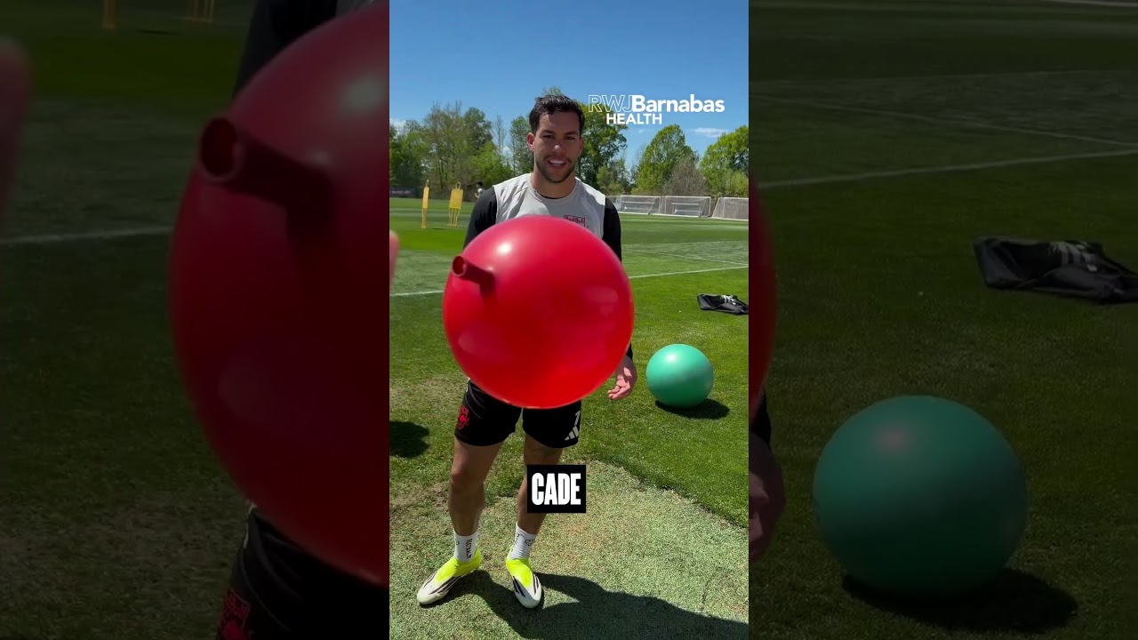 Gotta be quicker than that! 🎣🎈@RWJBarnabasHealth | #rbny #mls #soccer