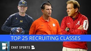 College Football Recruiting: Top 25 Recruiting Classes Leading Up To 2019 National Signing Day