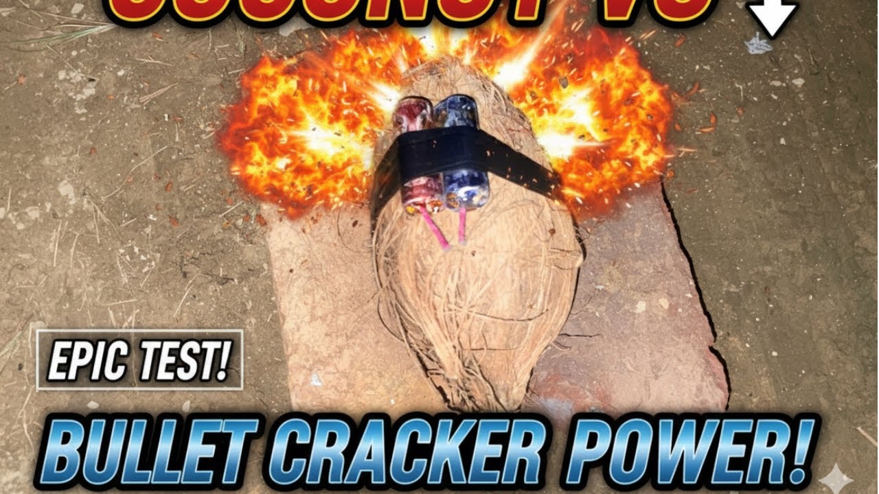 Coconut Vs Big Bullet- देखो क्या हुआ जब नारियल पर बड़ा bullet बाँध दिया 😮😮