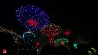 濱海灣花園超級樹燈光秀【4K】@新加坡Supertree Grove