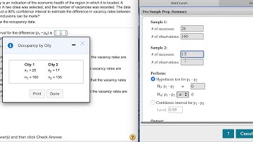 Review Statistical Inference Two Populations Problem 19 CI Proportion Stats
