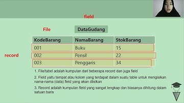 BASIS DATA : MENGENAL FILE/TABEL, FIELD,  RECORD DAN ITEM