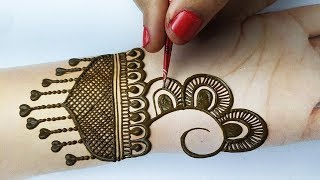 New Mehndi Design - आसान शेडेड मेहँदी डिज़ाइन लगाना सीखे - Stylish Mehndi Design for Front hands