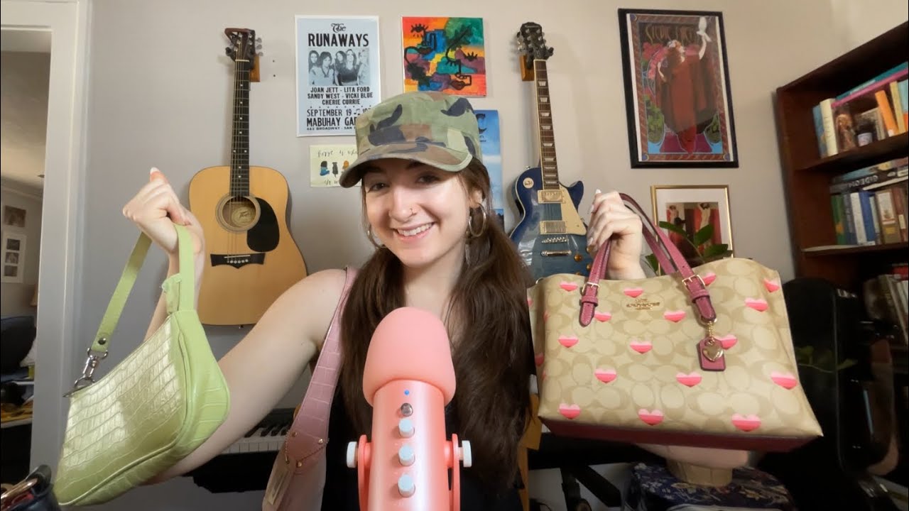 asmr going through my purse collection 👛👜💼
