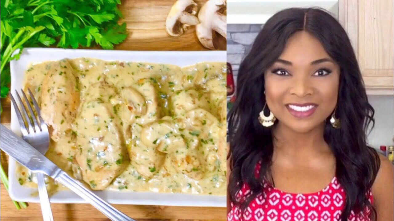 Курица в сливочно-чесночно-пармезанном соусе, приготовленная на одной сковороде