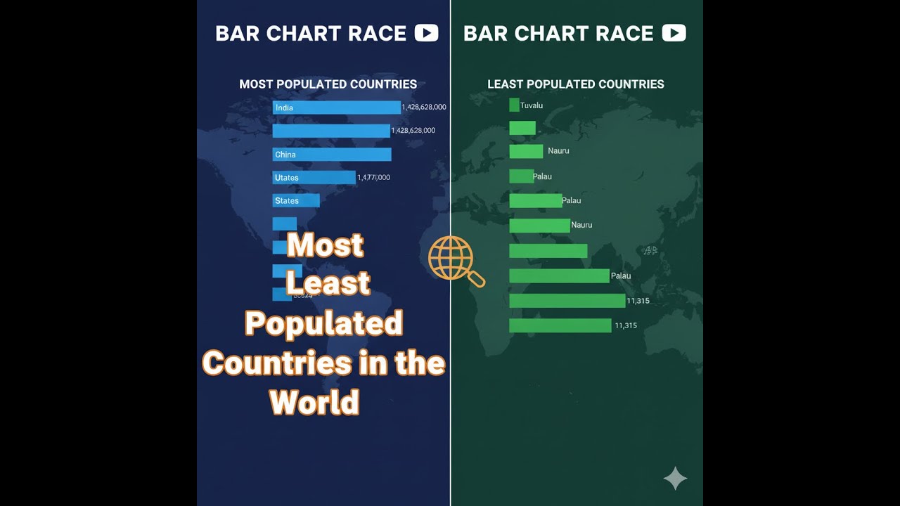 Most Least Populated Countries in the World - YouTube