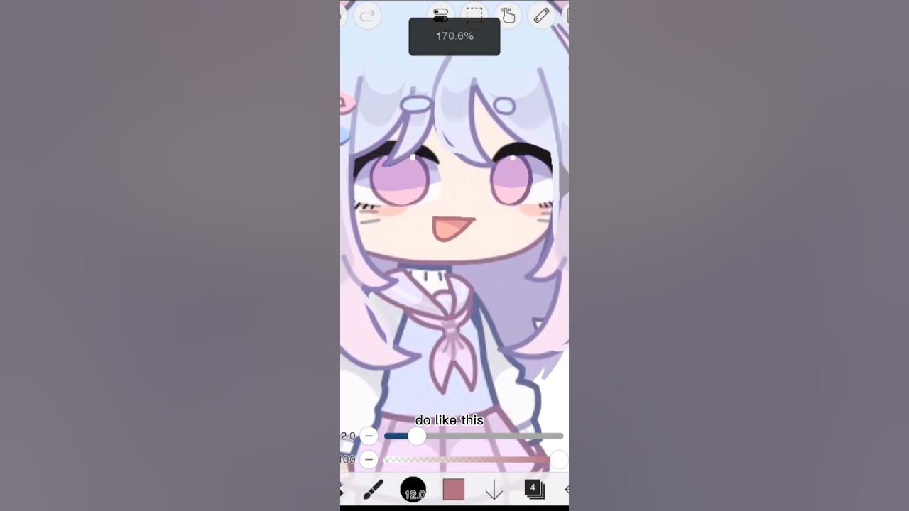 How to draw custom gacha mouth 🌼 #gacha #shorts - YouTube